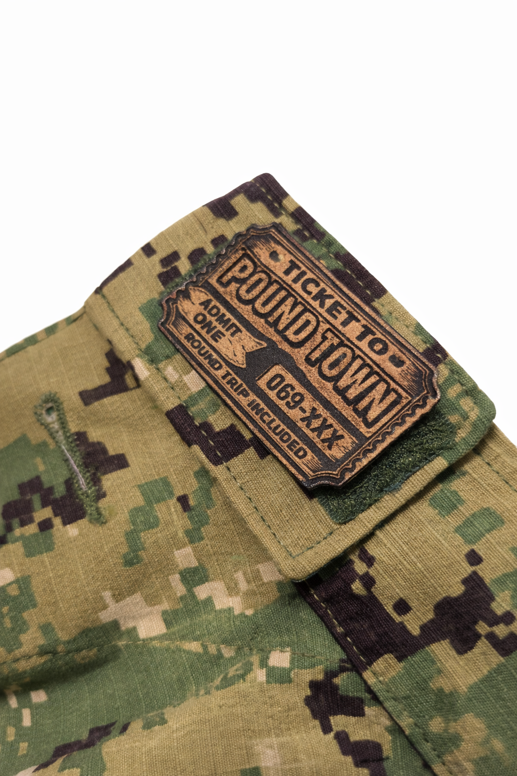 Velcro Backed 1" x 2" Laser Engraved Leather Morale Patch
