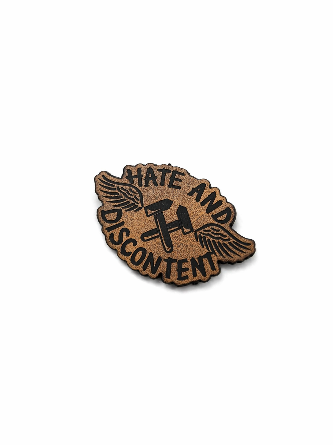 Velcro Backed 1" x 2" Laser Engraved Leather Morale Patch