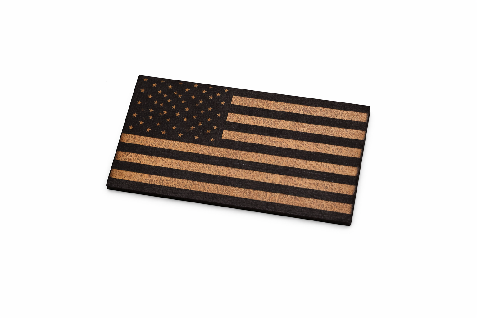Velcro Backed 1" x 2" Laser Engraved Leather Morale Patch