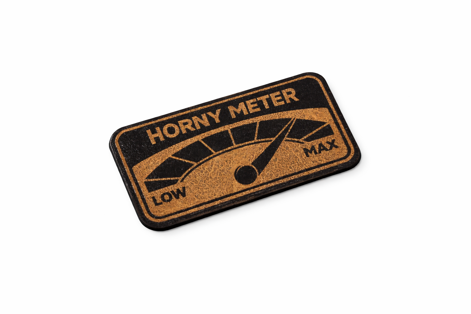 Velcro Backed 1" x 2" Laser Engraved Leather Morale Patch