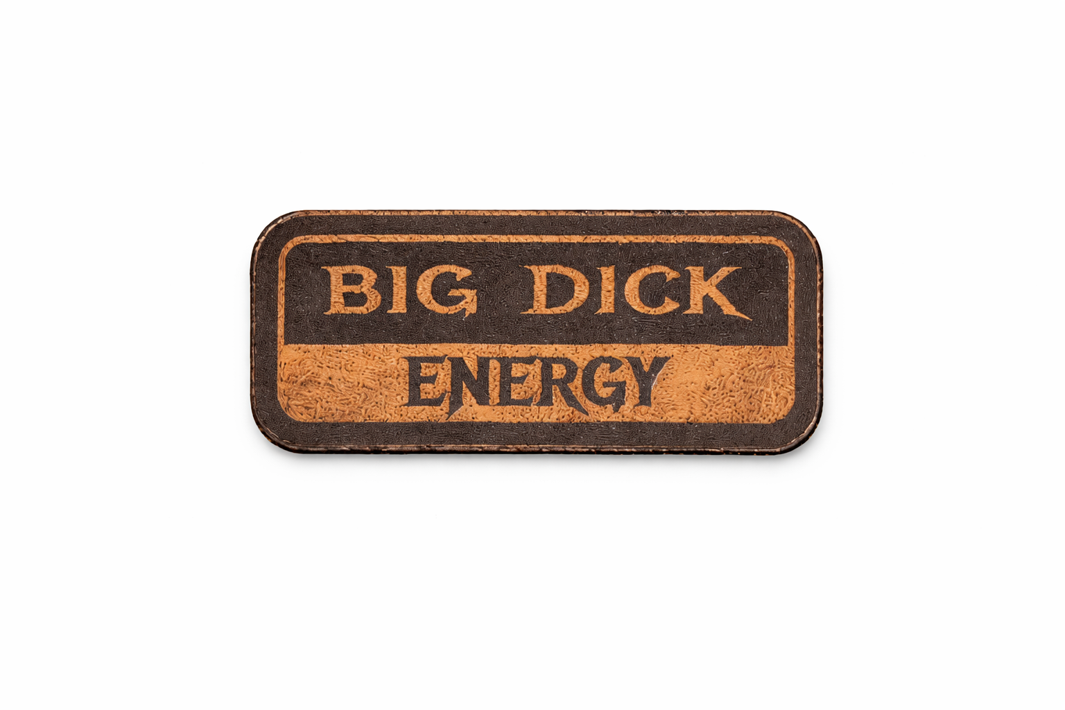 Velcro Backed 1" x 2" Laser Engraved Leather Morale Patch