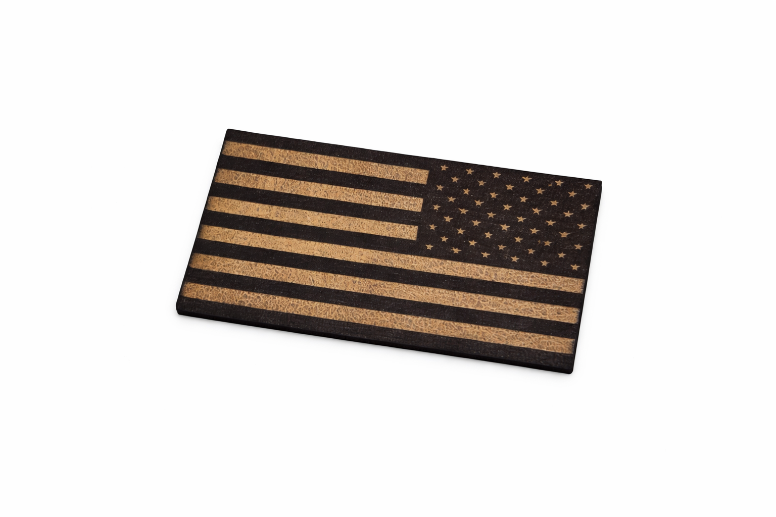 Velcro Backed 1" x 2" Laser Engraved Leather Morale Patch