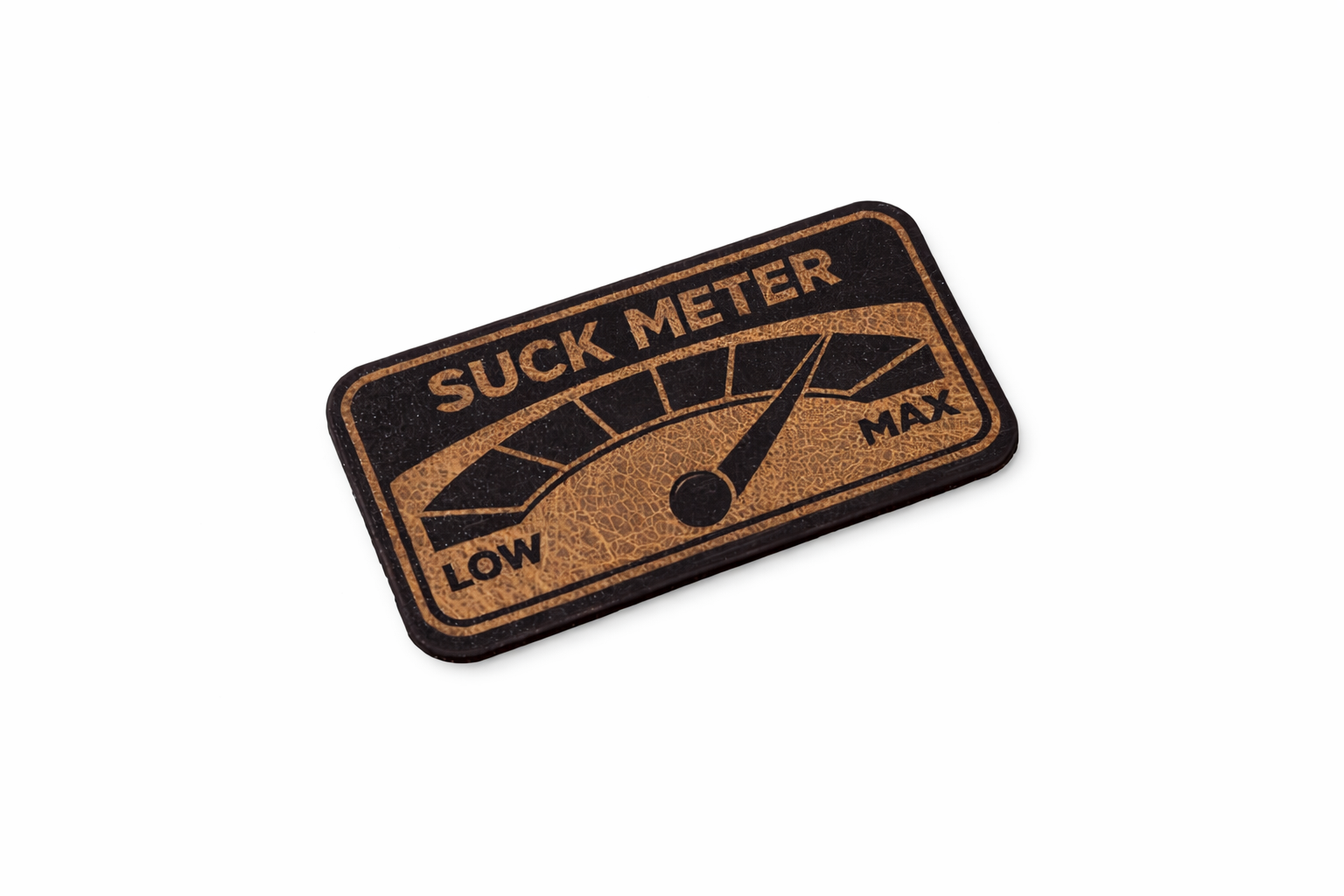 Velcro Backed 1" x 2" Laser Engraved Leather Morale Patch